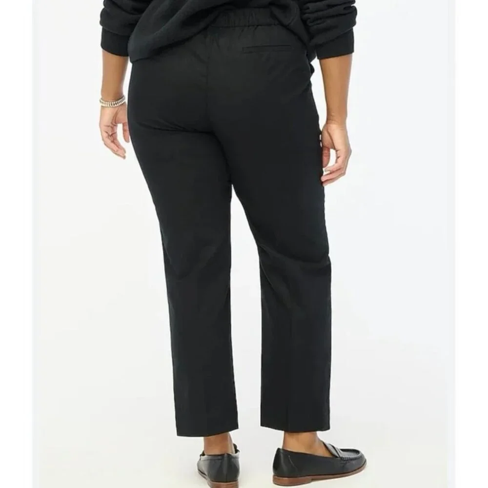 J. CREW Women's EUC Linen-Cotton Sailor Pants Black | Size‎ 20